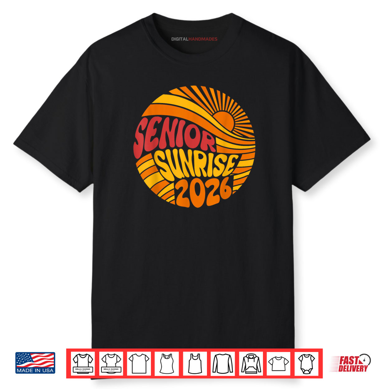 Senior Sunrise 2026 High School 12th Twelfth Grade Sun Shirt Senior Sunrise 2026 High School 12th Twelfth Grade Sun Shirt