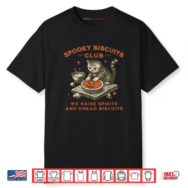 Spooky Biscuits Club Cat Halloween Baking Shirt