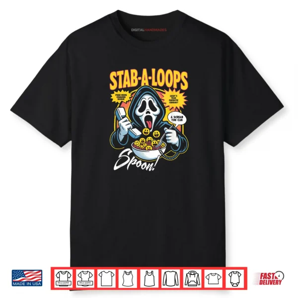 Stab A Loops Horror Cereal Box Halloween Shirt