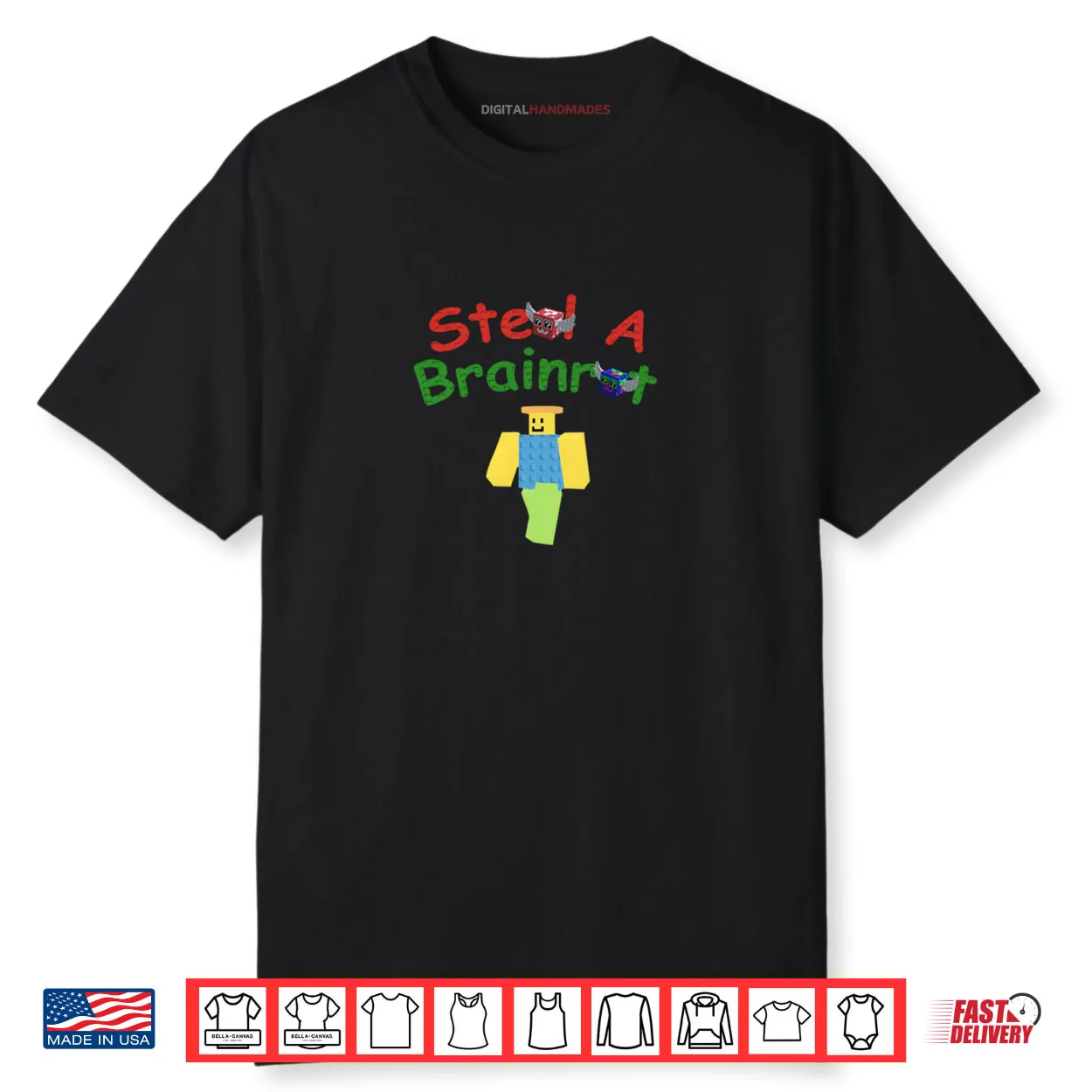 Steal A Brainrot Noobini Pizzanini Gamer Shirt Steal A Brainrot Noobini Pizzanini Gamer Shirt