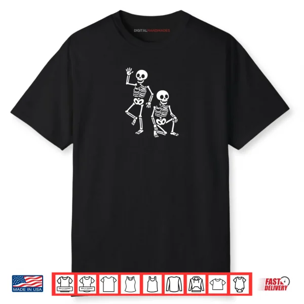 Subtle Party Skeletons Halloween Classic Funny Spooky Shirt