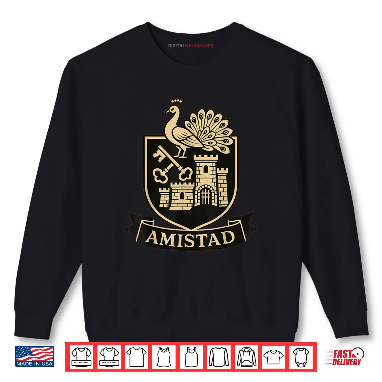 Amistad Friendship Emblem The Proud Peacock Crest Shirt Amistad Friendship Emblem The Proud Peacock Crest Shirt