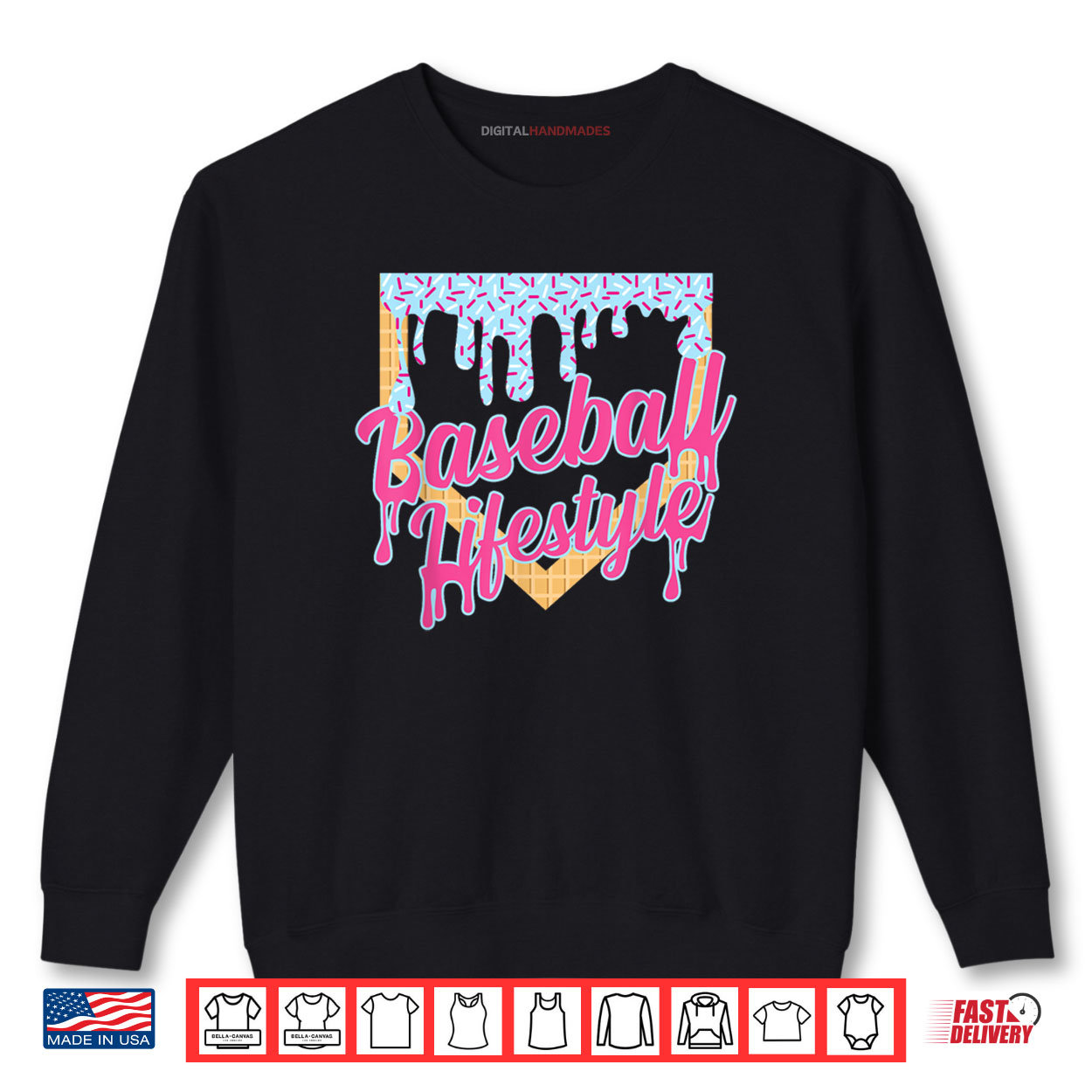 Baseball Lifestyle Home Plate Ice Cream Drip Shirt Baseball Lifestyle Home Plate Ice Cream Drip Shirt