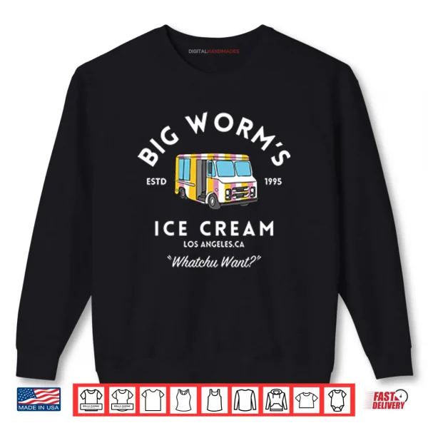 Sweatshirt Big Worms Ice Cream Estd 1995 Shirt