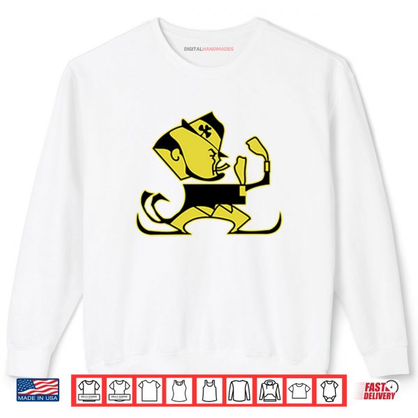 Sweatshirt Christopher Ash Wearing Notre Dame Leprechaun Mascot Shirt