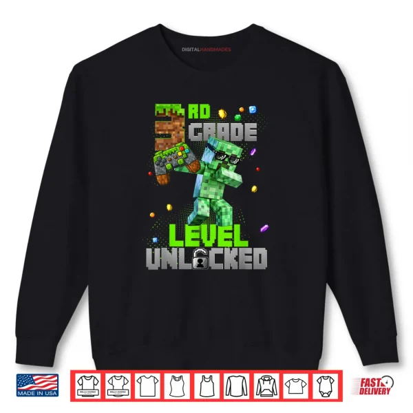 Controller 3rd Grade Level Unlocked Back to School Kids Boys Shirt 1 Sweatshirt Controller 3rd Grade Level Unlocked Back to School Kids Boys Shirt
