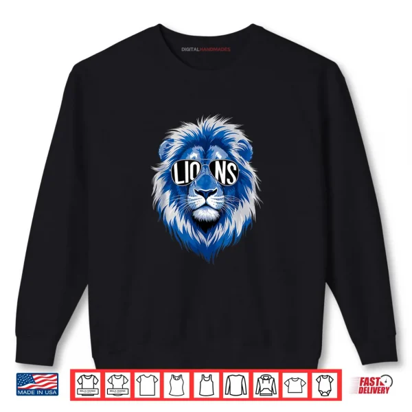 Cool Face Lion with Sunglasses Women and Men Michigan Pride Shirt 1 Sweatshirt Cool Face Lion with Sunglasses Women and Men Michigan Pride Shirt