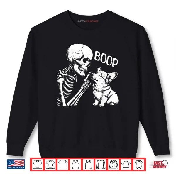 Cute Corgi Dog Boop Hand Skeleton Halloween Spooky Season Shirt 1 Sweatshirt Cute Corgi Dog Boop Hand Skeleton Halloween Spooky Season Shirt