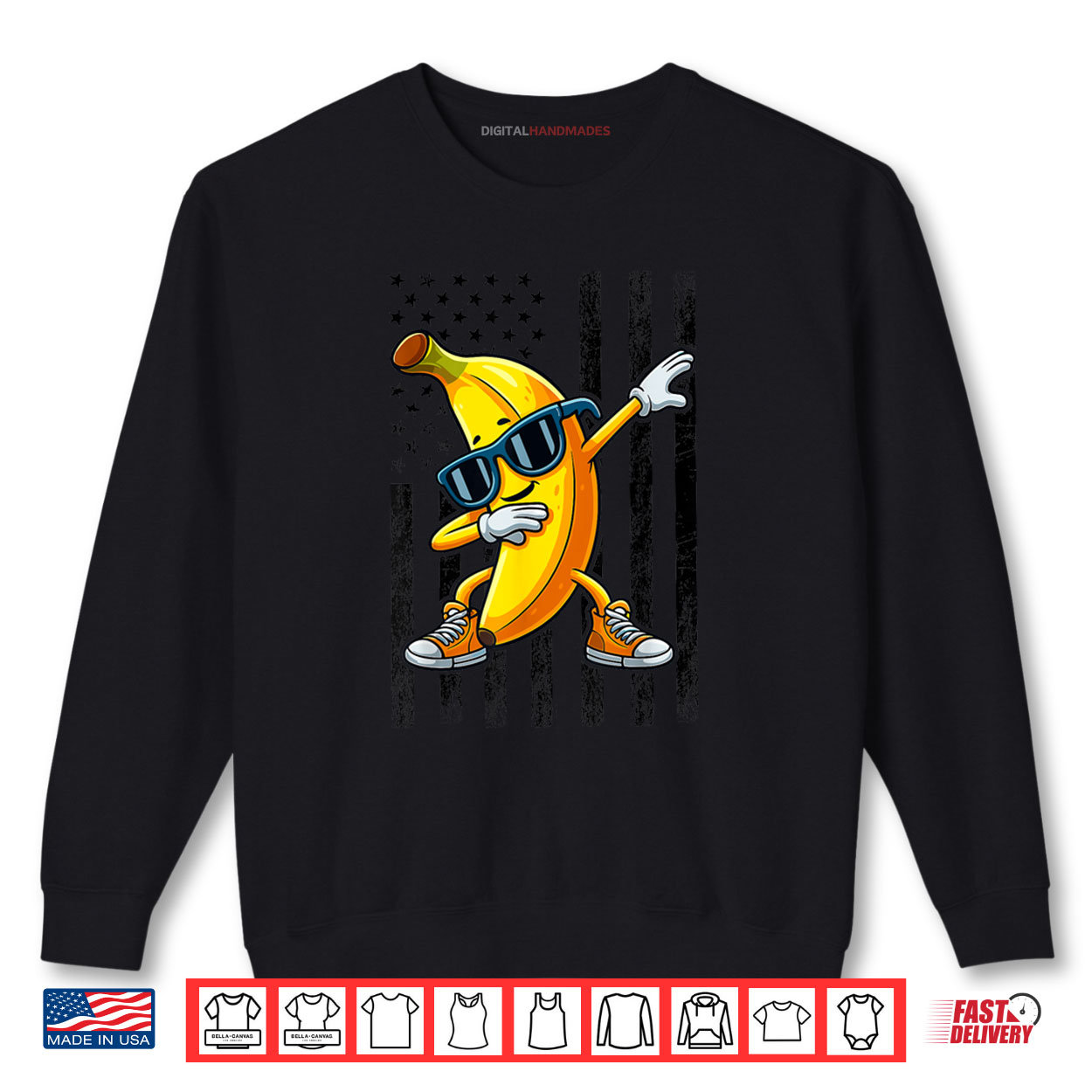 Dabbing Banana Vintage American Flag Shirt Dabbing Banana Vintage American Flag Shirt