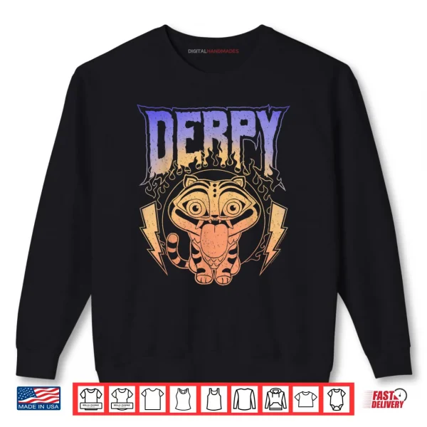 Derpy Retro Metal Band Style Logo Shirt 1 Sweatshirt Derpy Retro Metal Band Style Logo Shirt