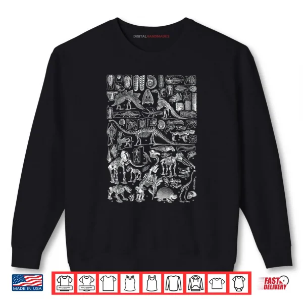 Sweatshirt Dinosaur Fossils T Rex Paleontology Science Archeology Shirt