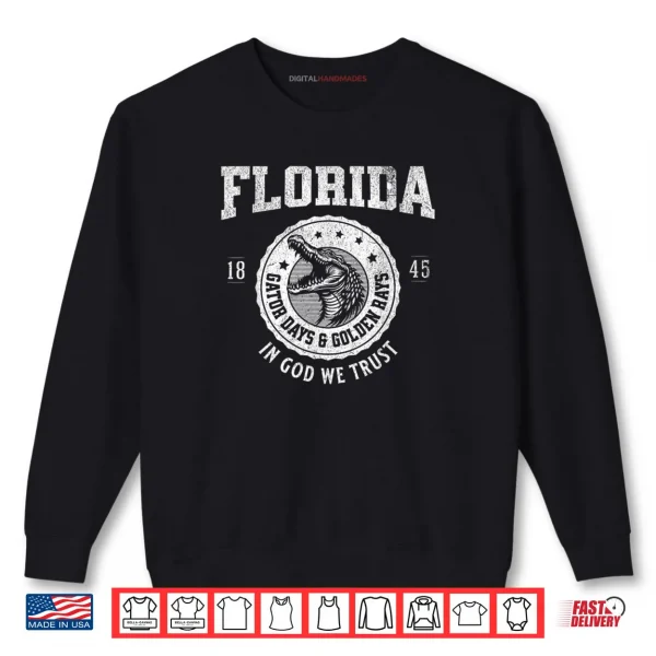 Sweatshirt Florida Gator Days Golden Rays Retro Alligator Head Shirt