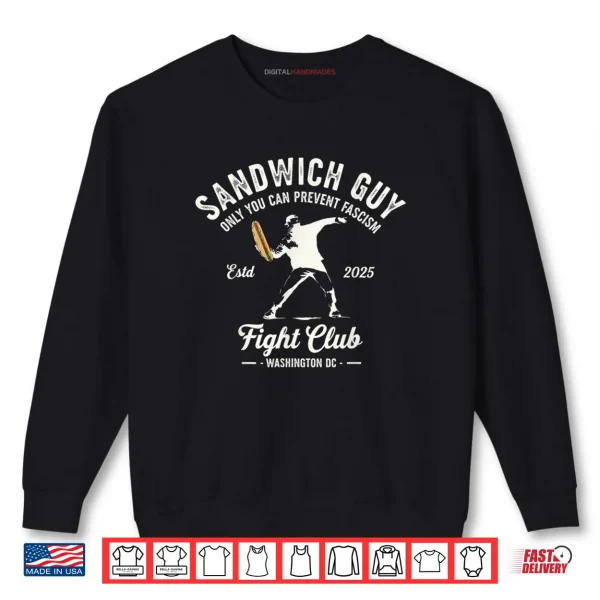Sweatshirt Free Throwing Sub Sandwich Guy DC Flag Funny Meme Shirt