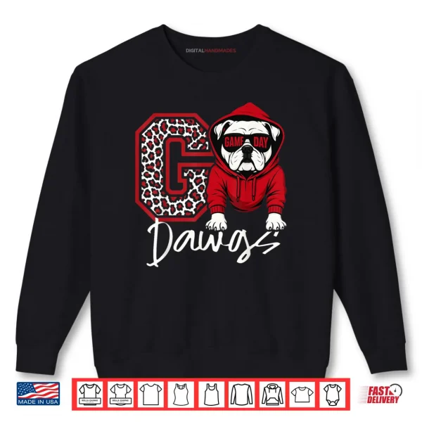 Sweatshirt Game Day Retro Go Dawgs Bulldogs Shirt