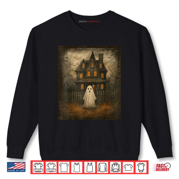 Sweatshirt Ghost Boo Haunted House Halloween Costumes Shirt