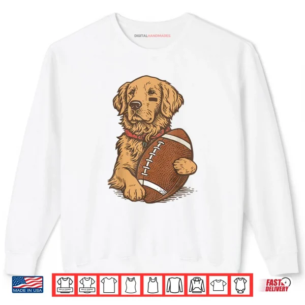 Sweatshirt Golden Retriever Dog Football Game Day Touchdown Season Shirt