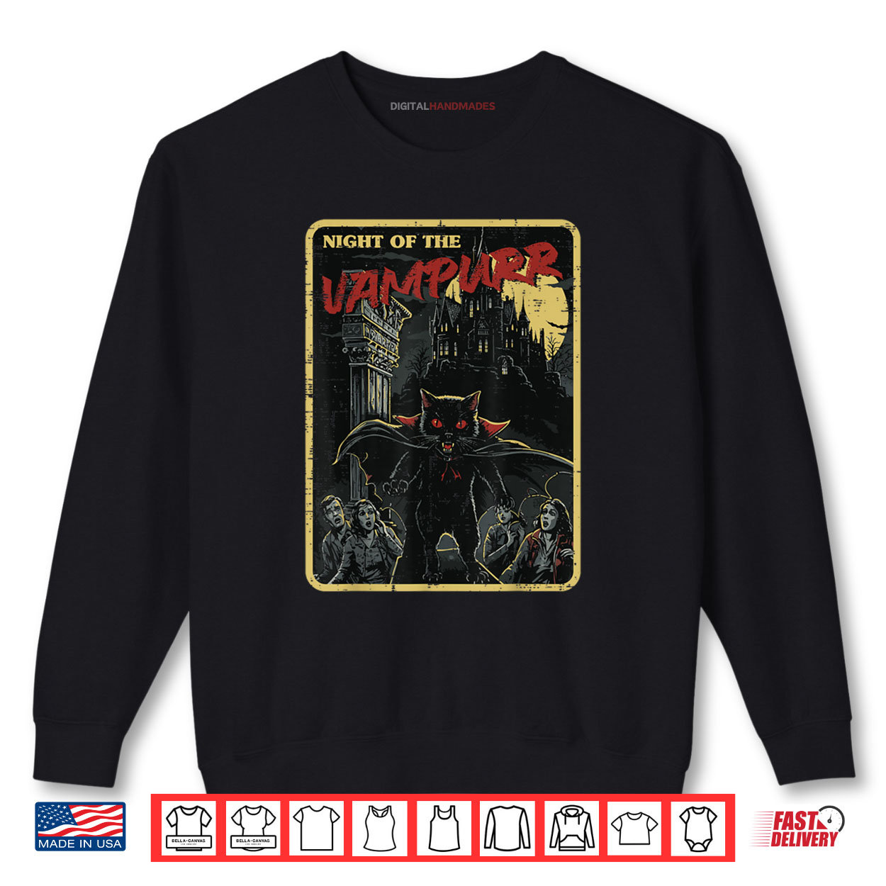 Halloween Cat Night of Vampurr Vampire Costume Shirt Halloween Cat Night of Vampurr Vampire Costume Shirt