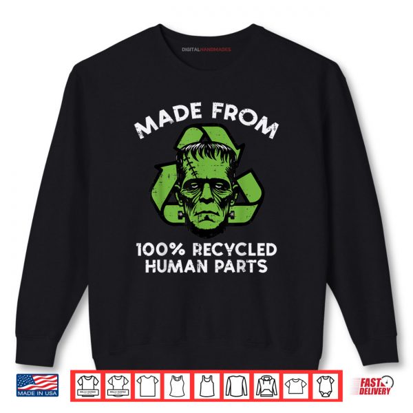 Sweatshirt Halloween Frankenstein Recycled Parts Costume Shirt