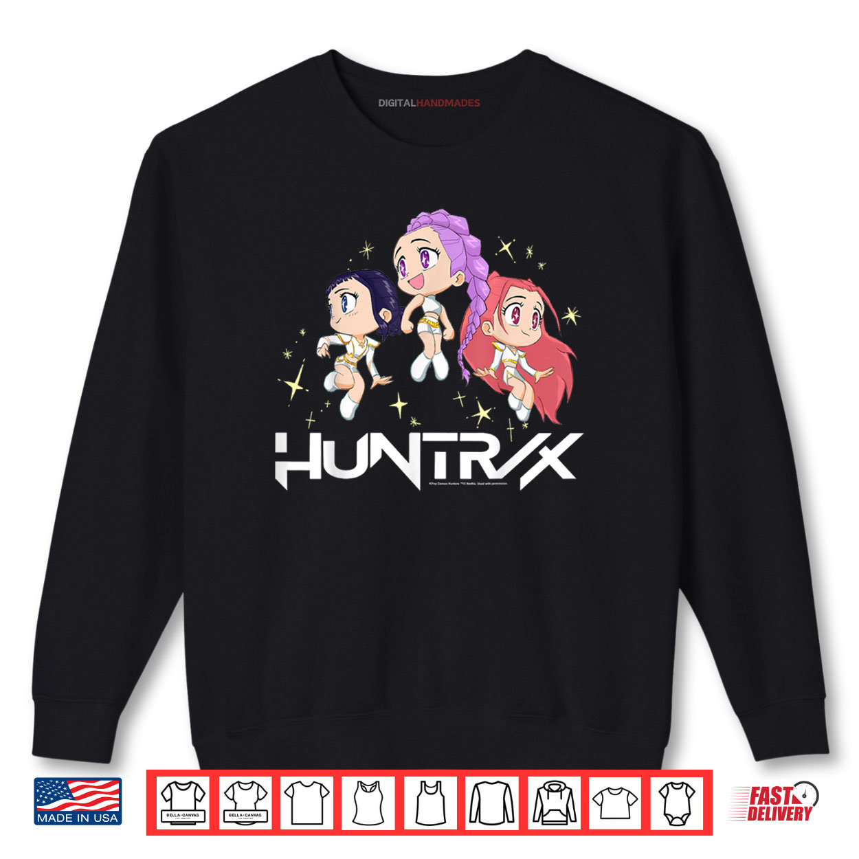 Huntrix Chibi Sparkling Group Shot Shirt Huntrix Chibi Sparkling Group Shot Shirt