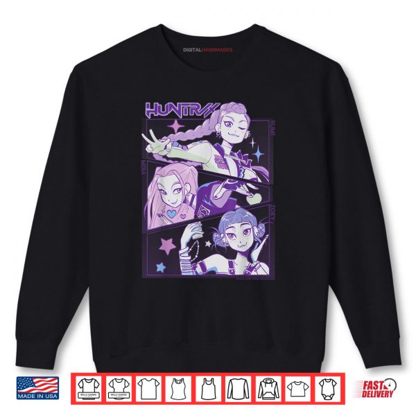 Huntrix Cute Vintage Animated Panels Shirt 1 Sweatshirt Huntrix Cute Vintage Animated Panels Shirt