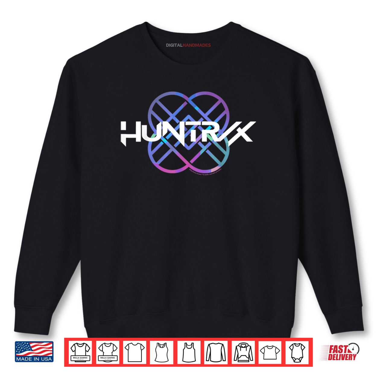 Huntrix Gradient Color Band Logo Shirt Huntrix Gradient Color Band Logo Shirt