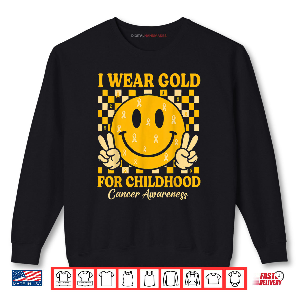 I Wear Gold for Childhood Cancer Awareness Gold Ribbon Shirt I Wear Gold for Childhood Cancer Awareness Gold Ribbon Shirt