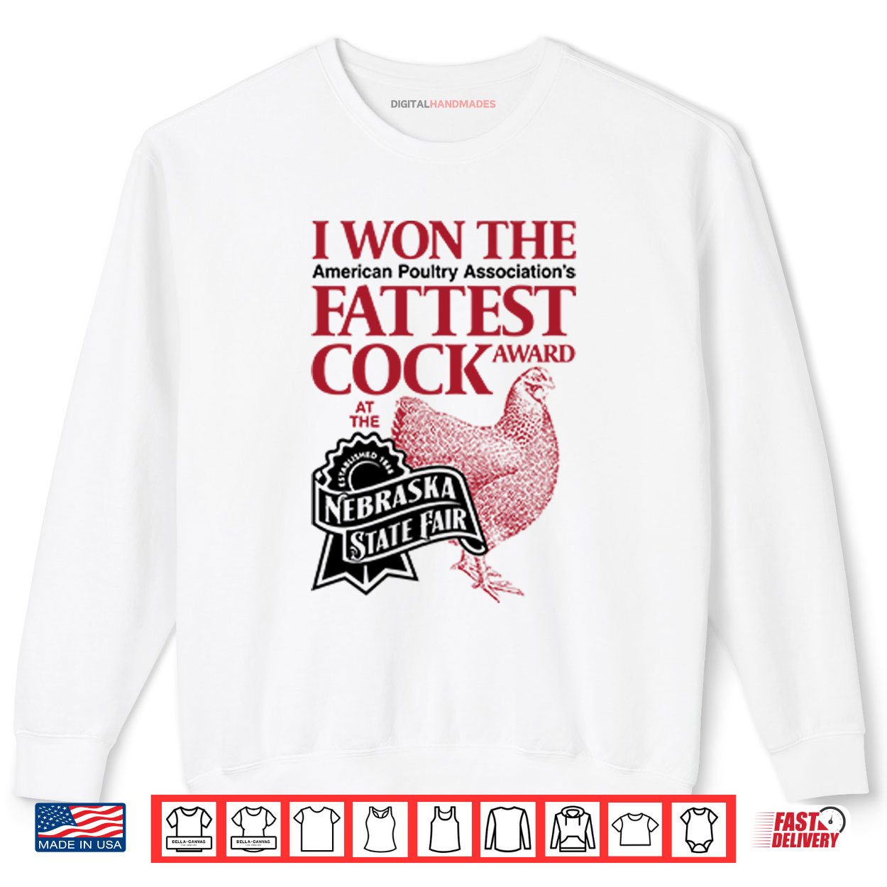 I Won The Fattest Cock Award At The Nebraska State Fair Shirt I Won The Fattest Cock Award At The Nebraska State Fair Shirt