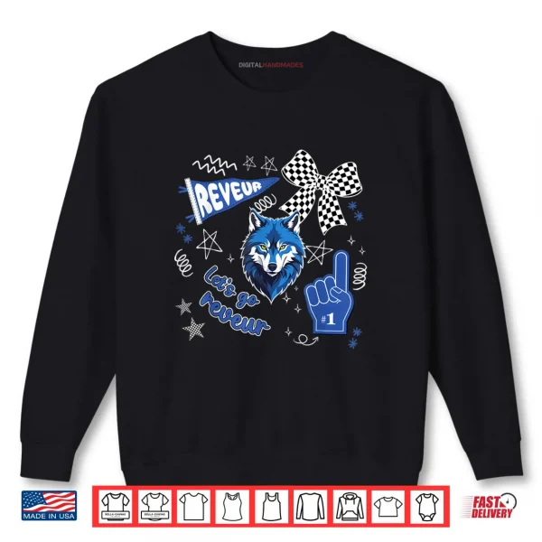 Sweatshirt Lets Go Reveur Retro Cheering School Spirit Shirt