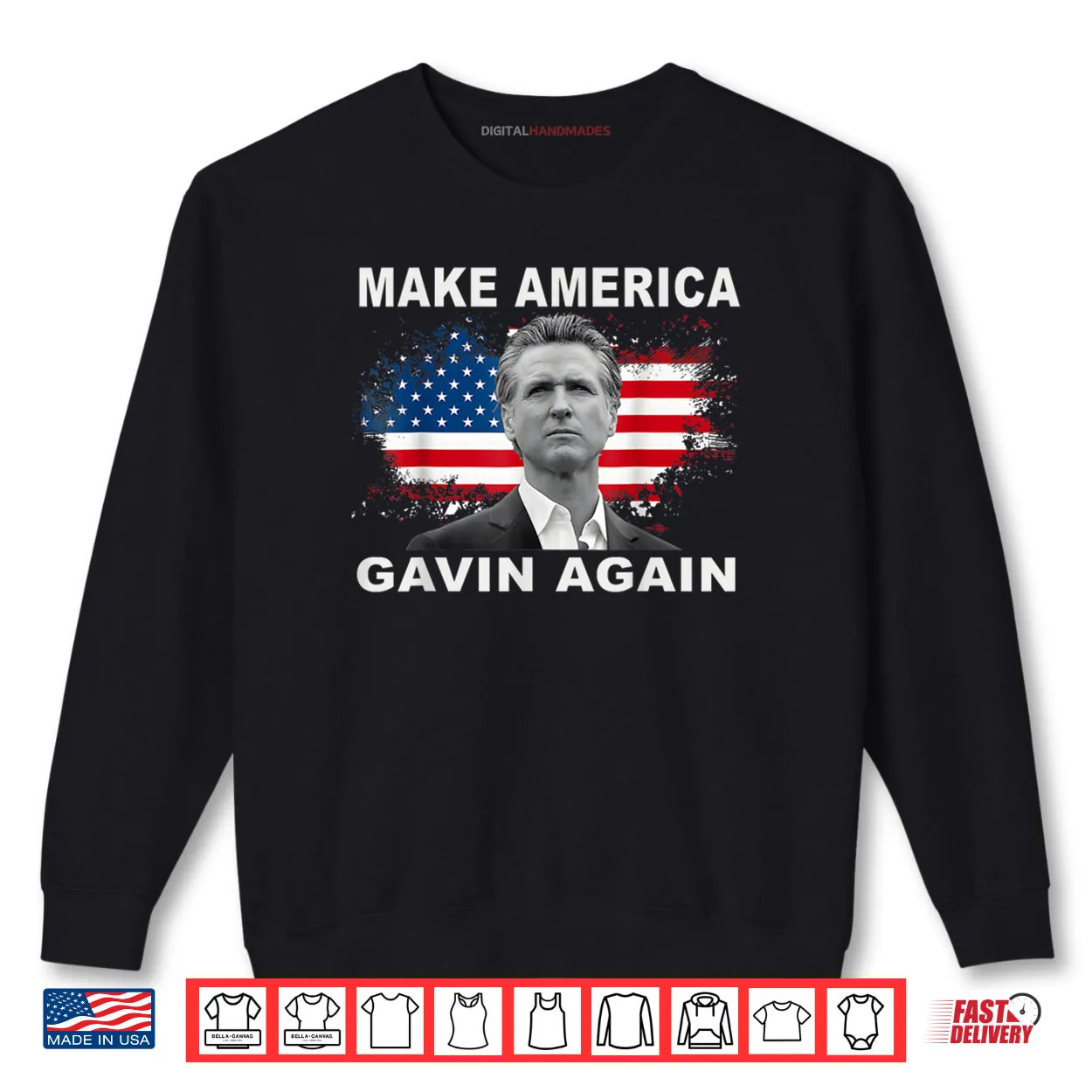 Make America Gavin Again Funny Patriotic USA Flag Shirt Make America Gavin Again Funny Patriotic USA Flag Shirt