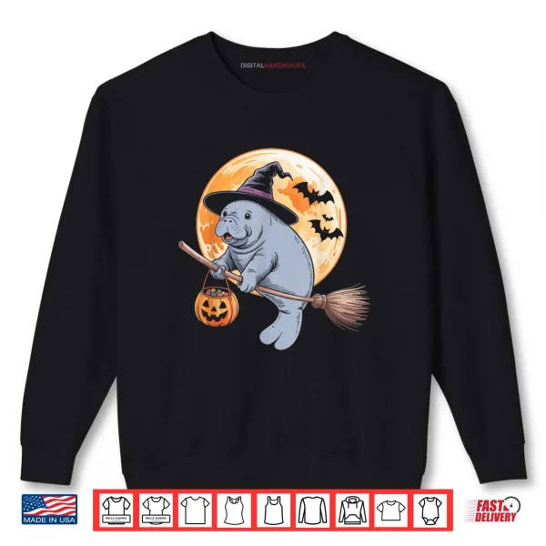 Manatee Witch Hat Pumpkin Halloween Costume Shirt 1 Sweatshirt Manatee Witch Hat Pumpkin Halloween Costume Shirt