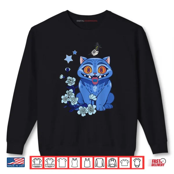 Sweatshirt Movie Anime Cute Blue Tiger Derpy And Sussie Is With Flowers Shirt