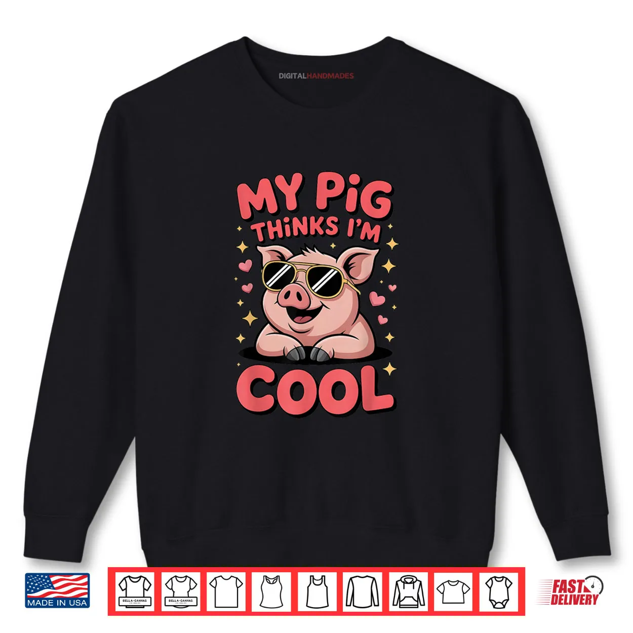 My Pig Thinks I’m Cool Funny Farm Animal Lover Hog Fans Shirt My Pig Thinks I’m Cool Funny Farm Animal Lover Hog Fans Shirt