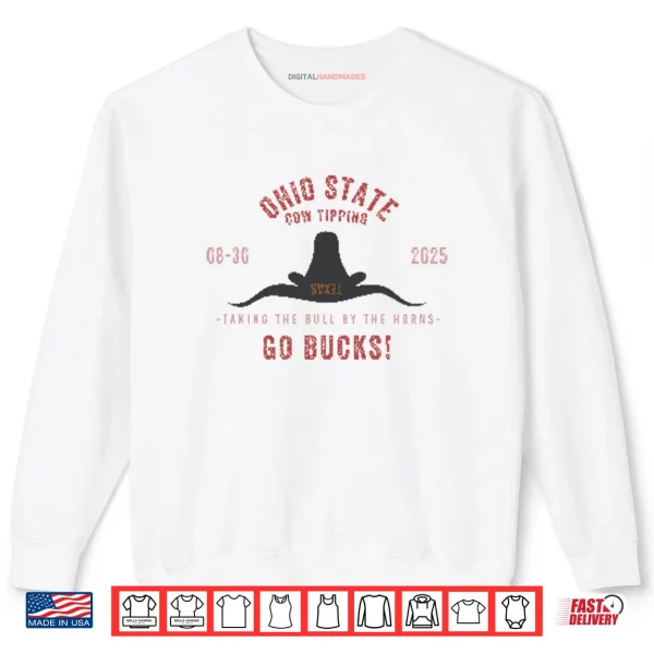 Sweatshirt Ohio State Vs Texas Cow Tipping Football Game 2025 Shirt