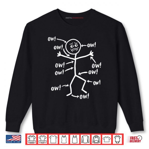 Sweatshirt Ow Ow Ow Ow Ow Ow Ow Character Shirt