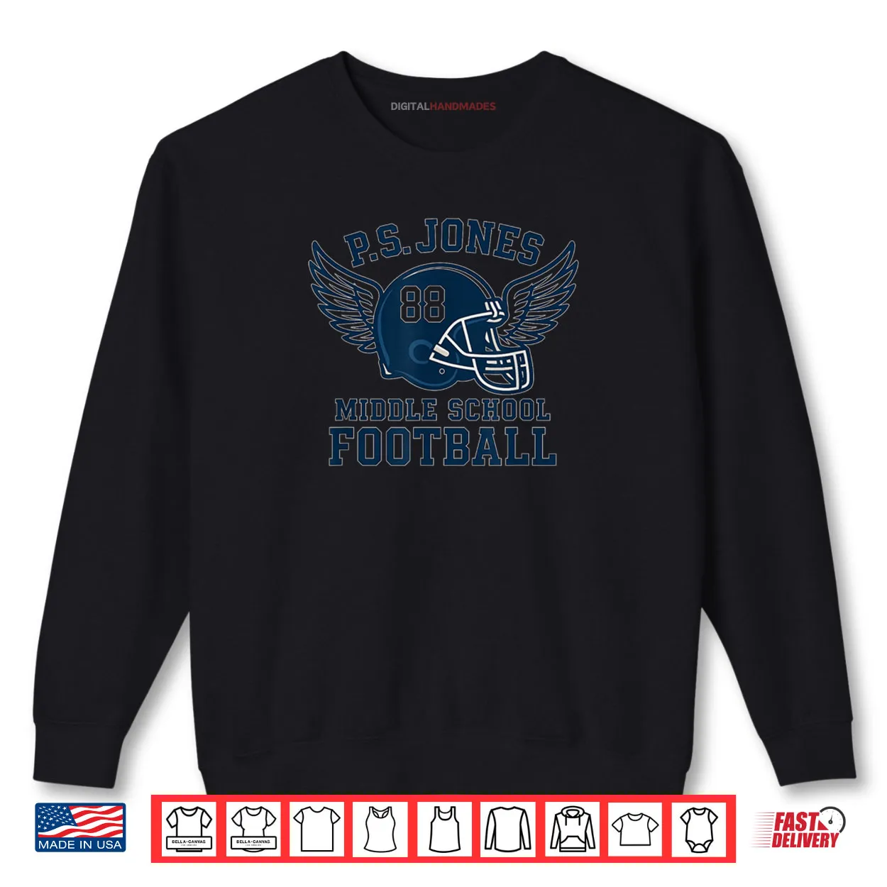 PS Jones Middle School Football Jack O’Neal Tribute Wear Shirt PS Jones Middle School Football Jack O’Neal Tribute Wear Shirt