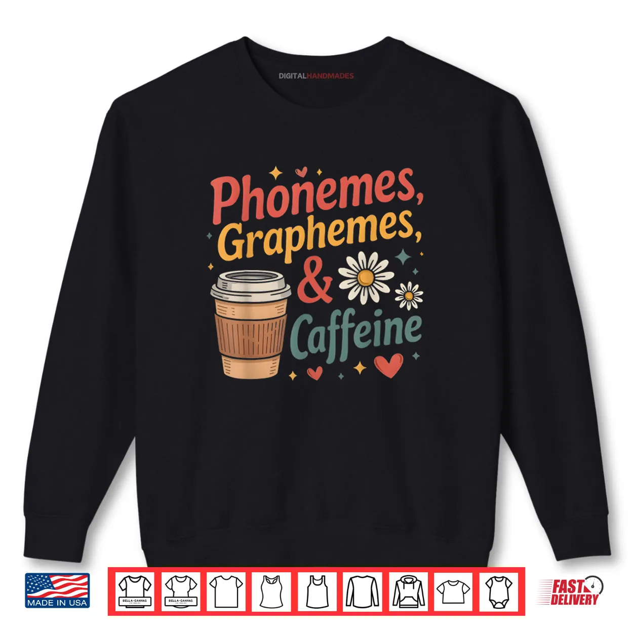 Phonemes Graphemes and Caffeine Funny Reading Back to School Shirt Phonemes Graphemes and Caffeine Funny Reading Back to School Shirt