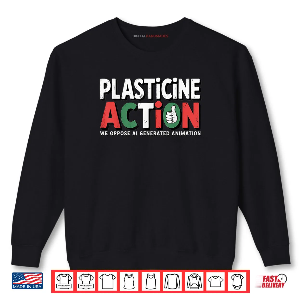 Plasticine Action We Oppose AI Generated Animation Shirt Plasticine Action We Oppose AI Generated Animation Shirt