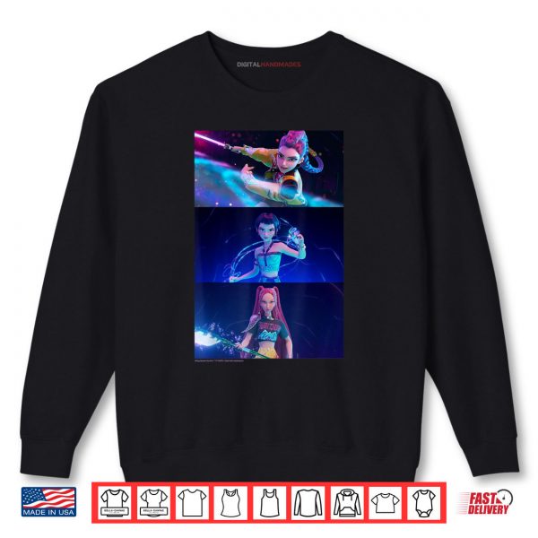 Sweatshirt Rumi Mira Zoey Wielding Weapons KPop Demon Hunters Shirt