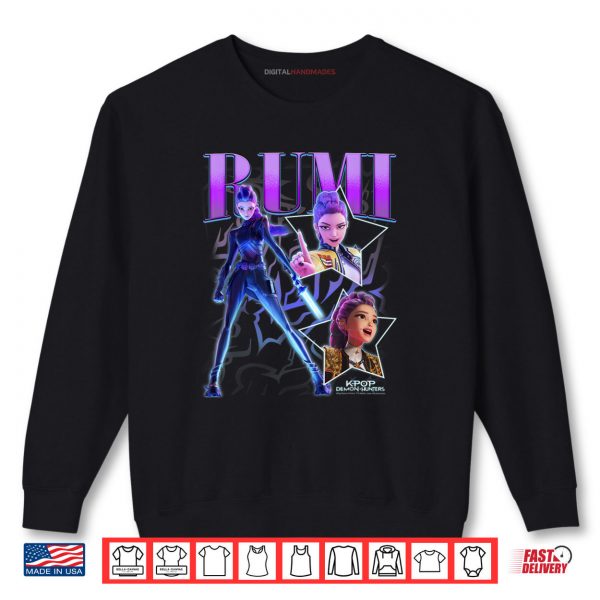 Sweatshirt Rumi Showcase Retro Neon Poster KPop Demon Hunter Shirt