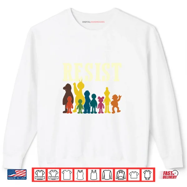 Save Resist Political Protest Rainbow Character Colours Shirt 1 Sweatshirt Save Resist Political Protest Rainbow Character Colours Shirt