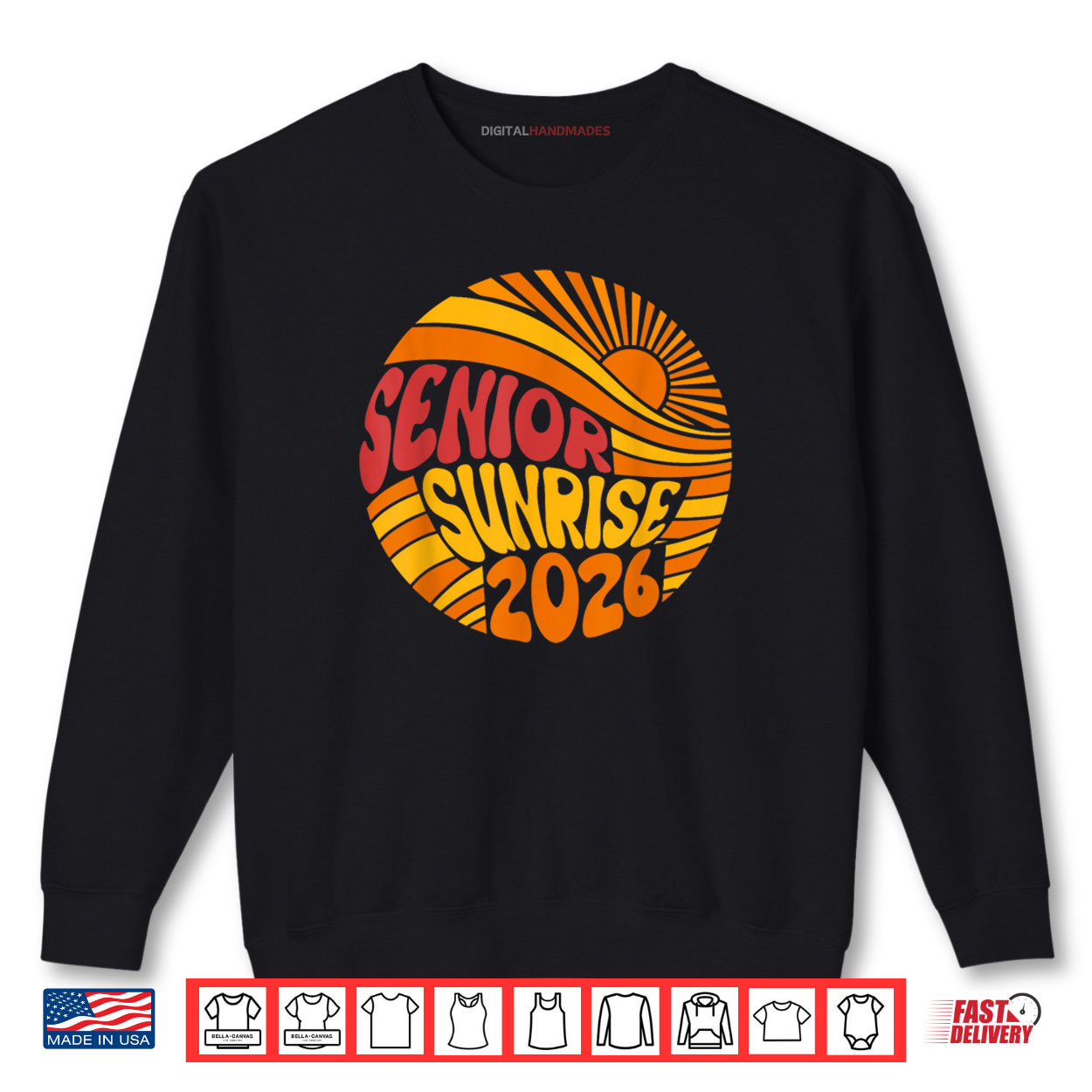 Senior Sunrise 2026 High School 12th Twelfth Grade Sun Shirt Senior Sunrise 2026 High School 12th Twelfth Grade Sun Shirt