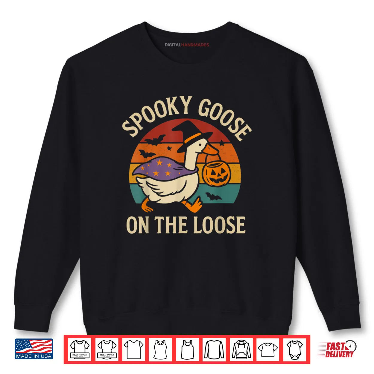 Spooky Goose On The Loose Funny Halloween Retro Shirt Spooky Goose On The Loose Funny Halloween Retro Shirt