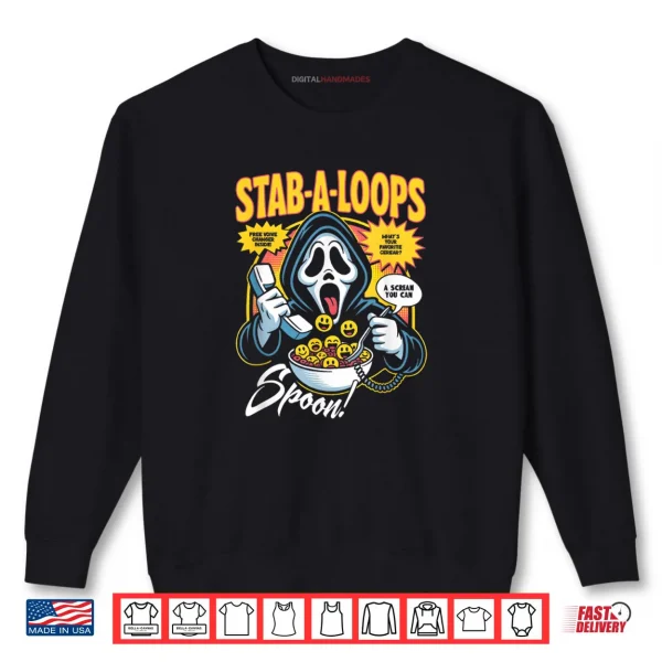Sweatshirt Stab A Loops Horror Cereal Box Halloween Shirt