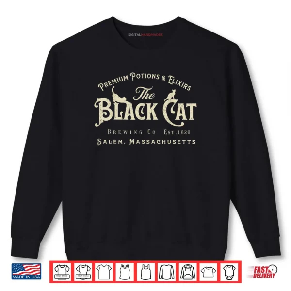 Sweatshirt The Black Cat Witchy Salem Est 1626 Halloween Cat Lover Shirt