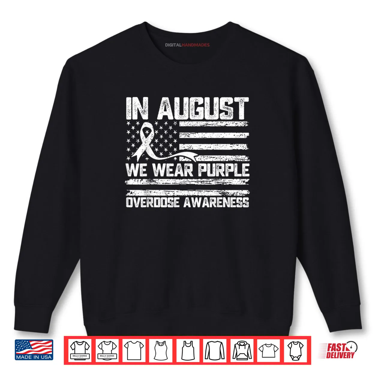 in August We Wear Purple Overdose Awareness Month Shirt in August We Wear Purple Overdose Awareness Month Shirt