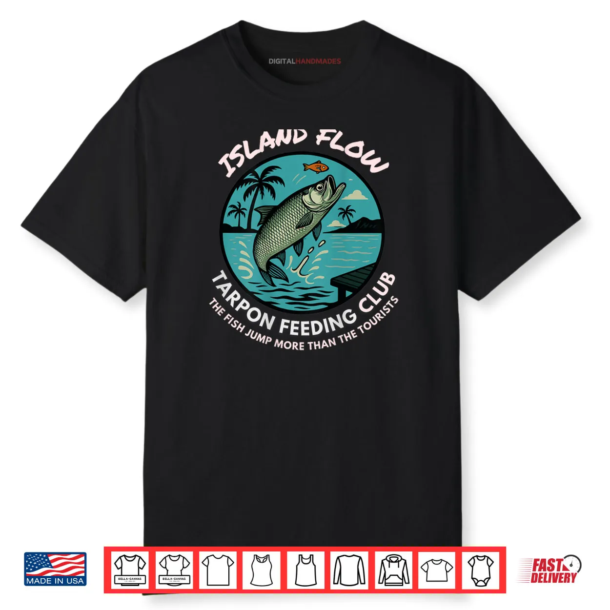 Tarpon Feeding Club T Shirt Silver King Fishing Tee Anglers Shirt Tarpon Feeding Club T Shirt Silver King Fishing Tee Anglers Shirt