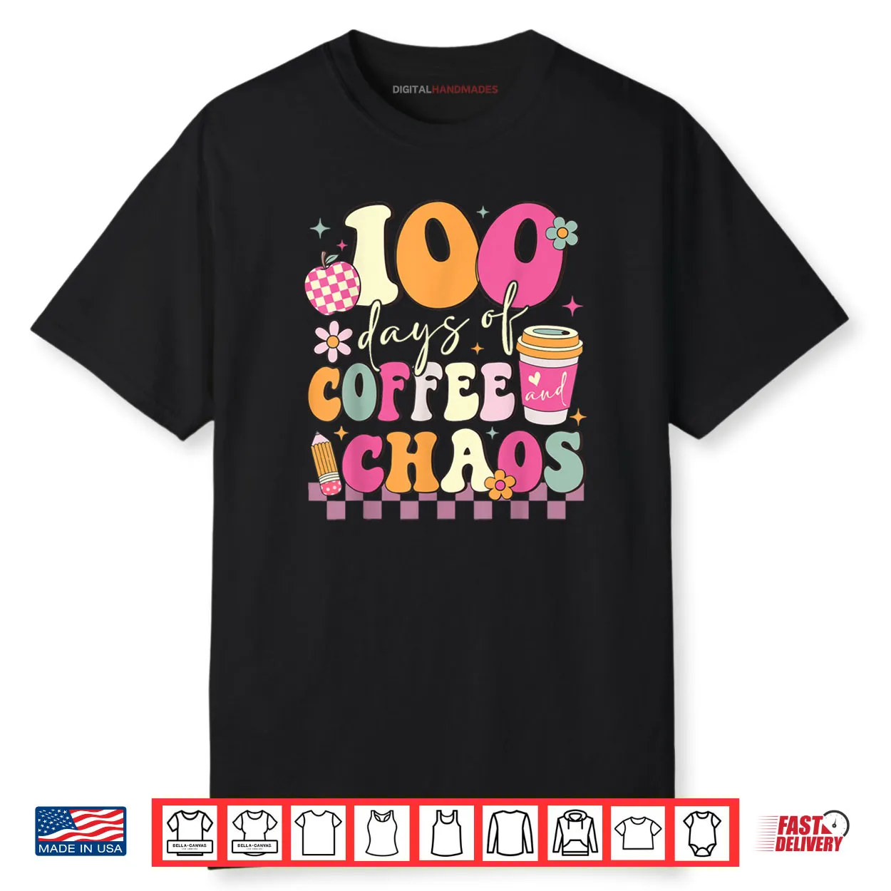 100 Days of School Coffee Lover 100th Day of School Teacher Tee Shirt 100 Days of School Coffee Lover 100th Day of School Teacher Tee Shirt