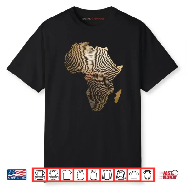African Roots Art for Men Women Afrocentric African Map Shirt