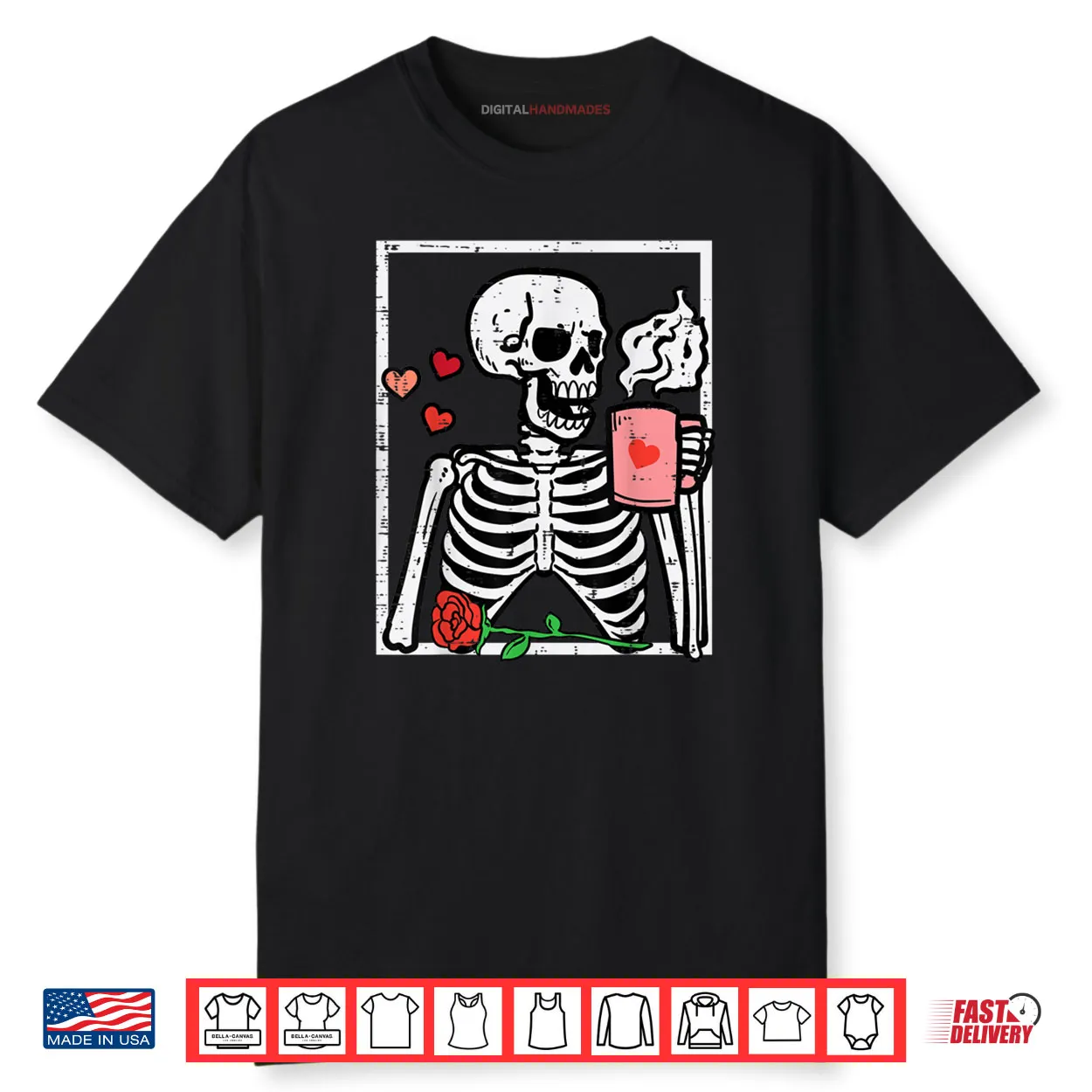 Anti Valentines Day Skeleton Coffee Shirt Anti Valentines Day Skeleton Coffee Shirt