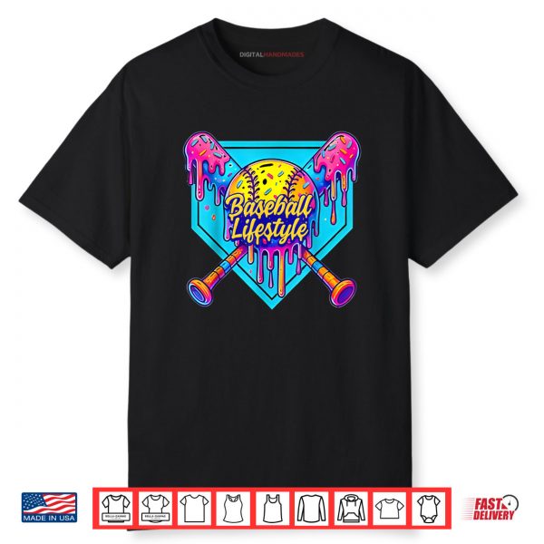 Baseball Lifestyle 101 Baseball Drip Ice Cream Shirt